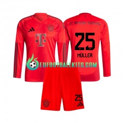 Bayern Munich Thomas Muller 25 Home Football Shirts 2024-2025 Kids SS
