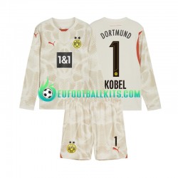 Borussia Dortmund Goalkeeper Gregor Kobel 1 Home Football Shirts 2024-2025 Kids SS