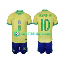 Brazil Neymar JR 10 Home Football Shirts 2024 Kids LS