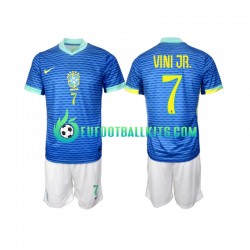 Brazil VINI JR 7 Away Football Shirts 2024 Kids LS