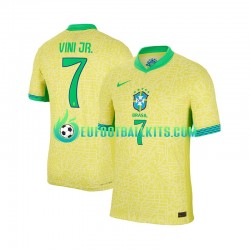 Brazil VINI JR 7 Home Football Shirts 2024 Men LS