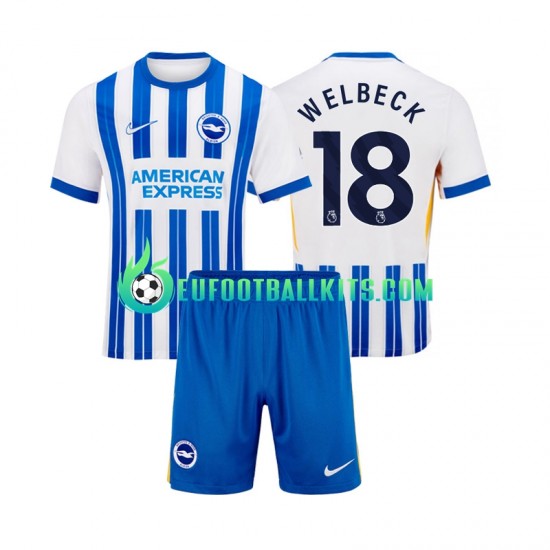 Brighton Hove Albion WELBECK 18 Home Football Shirts 2024-2025 Kids LS