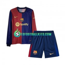 FC Barcelona Home Football Shirts 2024-2025 Kids SS