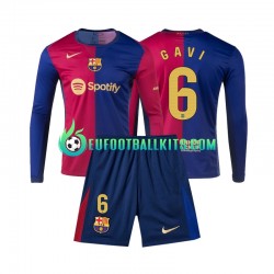 FC Barcelona Gavi 6 Home Football Shirts 2024-2025 Kids SS