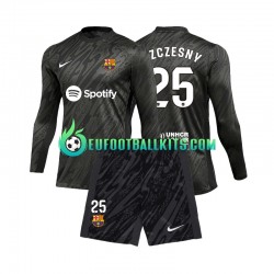 FC Barcelona Goalkeeper Wojciech Szczesny 25 Away Football Shirts 2024-2025 Kids SS