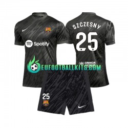 FC Barcelona Goalkeeper Wojciech Szczesny 25 Away Football Shirts 2024-2025 Kids LS