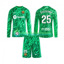 FC Barcelona Goalkeeper Wojciech Szczesny 25 Home Football Shirts 2024-2025 Kids SS