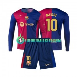 FC Barcelona Lionel Messi 10 Home Football Shirts 2024-2025 Kids SS