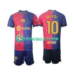 FC Barcelona Lionel Messi 10 Home Football Shirts 2024-2025 Kids LS