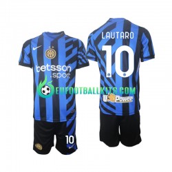 Inter Milan Lautaro 10 Home Football Shirts 2024-2025 Kids LS
