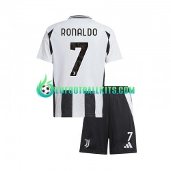 Juventus Cristiano Ronaldo 7 Home Football Shirts 2024-2025 Kids LS