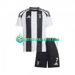 Juventus Cristiano Ronaldo 7 Home Football Shirts 2024-2025 Kids LS