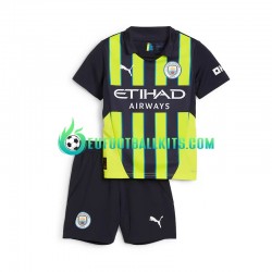 Manchester City Away Football Shirts 2024-2025 Kids LS