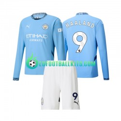 Manchester City Erling Haaland 9 Home Football Shirts 2024-2025 Kids SS