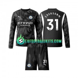 Manchester City Goalkeeper Ederson Moraes 31 Fourth Football Shirts 2024-2025 Kids SS