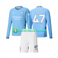 Manchester City Phil Foden 47 Home Football Shirts 2024-2025 Kids SS