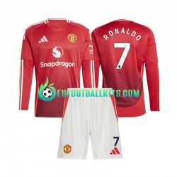 Manchester United Cristiano Ronaldo 7 Home Football Shirts 2024-2025 Kids SS