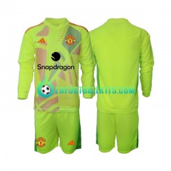 Manchester United Goalkeeper Away Football Shirts 2024-2025 Kids SS