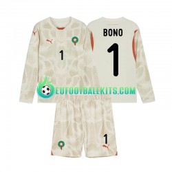 Morocco Goalkeeper Yassine Bounou 1 Away Football Shirts 2024 Kids SS