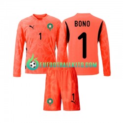 Morocco Goalkeeper Yassine Bounou 1 Home Football Shirts 2024 Kids SS