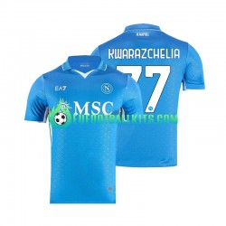 Napoli Khvicha Kvaratskhelia 77 Home Football Shirts 2024-2025 Men LS