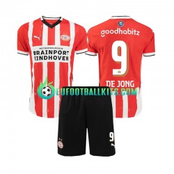 PSV Eindhoven DE JONG 9 Home Football Shirts 2024-2025 Kids LS