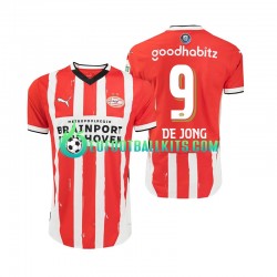 PSV Eindhoven DE JONG 9 Home Football Shirts 2024-2025 Men LS
