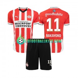 PSV Eindhoven Johan Bakayoko 11 Home Football Shirts 2024-2025 Kids LS