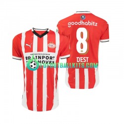 PSV Eindhoven Sergino Dest 8 Home Football Shirts 2024-2025 Men LS