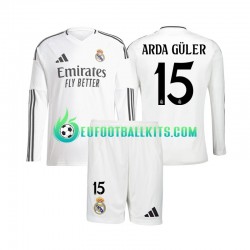 Real Madrid Arda Guler 15 Home Football Shirts 2024-2025 Kids SS