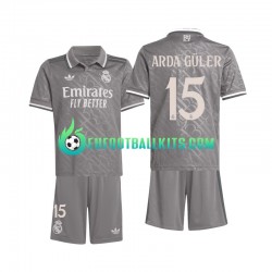 Real Madrid Arda Guler 15 Third Football Shirts 2024-2025 Kids LS