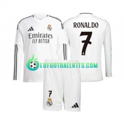 Real Madrid Cristiano Ronaldo 7 Home Football Shirts 2024-2025 Kids SS