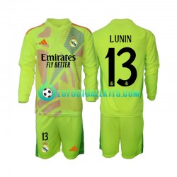 Real Madrid Goalkeeper Lunin 13 Fourth Football Shirts 2024-2025 Kids SS