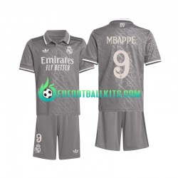 Real Madrid Kylian Mbappe 9 Third Football Shirts 2024-2025 Kids LS