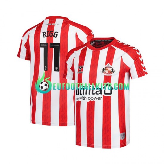 Sunderland Chris Rigg 11 Home Football Shirts 2024-2025 Men LS